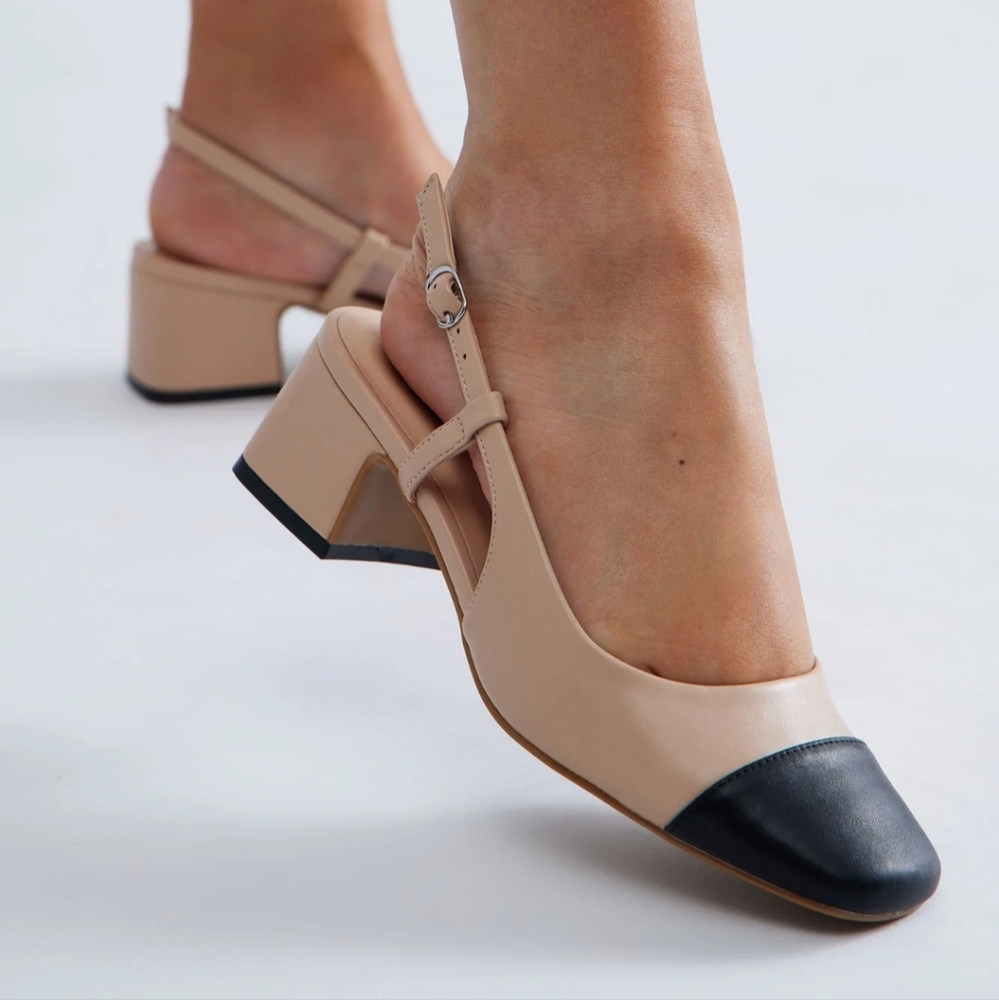 Business Babe Slingback Pumps - Nude size 8.5